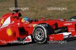 02.04.2012, Barcelona, Spain, Fernando Alonso (ESP), Scuderia Ferrari - Formula 1 Testing, day 2 - Formula 1 World Championship