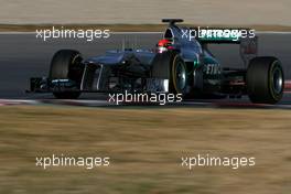 02.04.2012, Barcelona, Spain, Michael Schumacher (GER), Mercedes GP   - Formula 1 Testing, day 2 - Formula 1 World Championship