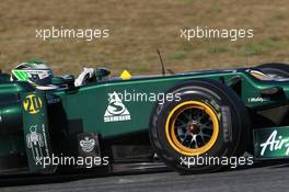 02.04.2012, Barcelona, Spain, Heikki Kovalainen (FIN), Caterham F1 Team - Formula 1 Testing, day 2 - Formula 1 World Championship