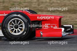 02.04.2012, Barcelona, Spain, Ferrari front wing and nose cone - Formula 1 Testing, day 2 - Formula 1 World Championship