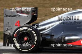 02.04.2012, Barcelona, Spain, McLaren rear wing - Formula 1 Testing, day 2 - Formula 1 World Championship