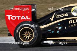 02.04.2012, Barcelona, Spain, Lotus Renault F1 Team  rear wing - Formula 1 Testing, day 2 - Formula 1 World Championship