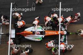 03.03.2012, Barcelona, Spain, Paul di Resta (GBR), Sahara Force India Formula One Team pit stop - Formula 1 Testing, day 3 - Formula 1 World Championship