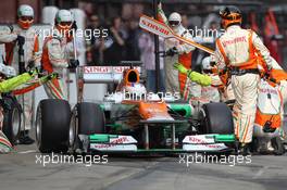 03.03.2012, Barcelona, Spain, Paul di Resta (GBR), Sahara Force India Formula One Team pit stop - Formula 1 Testing, day 3 - Formula 1 World Championship