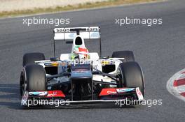03.03.2012, Barcelona, Spain, Sergio PÃ©rez (MEX), Sauber F1 Team - Formula 1 Testing, day 3 - Formula 1 World Championship