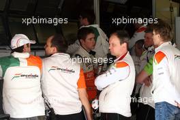 03.03.2012, Barcelona, Spain, Paul di Resta (GBR), Sahara Force India Formula One Team and Nico Hulkenberg (GER), Sahara Force India Formula One Team   - Formula 1 Testing, day 3 - Formula 1 World Championship