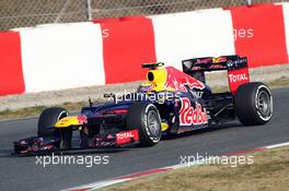 03.03.2012, Barcelona, Spain, Mark Webber (AUS), Red Bull Racing testing a new exhaust  system - Formula 1 Testing, day 3 - Formula 1 World Championship