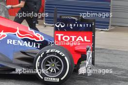 04.03.2012, Barcelona, Spain, Sebastian Vettel (GER), Red Bull Racing rear wing end plate - Formula 1 Testing, day 4 - Formula 1 World Championship