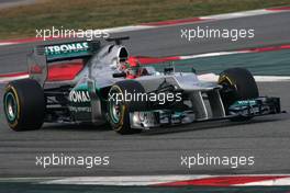 04.03.2012, Barcelona, Spain, Michael Schumacher (GER), Mercedes GP   - Formula 1 Testing, day 4 - Formula 1 World Championship