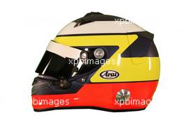 04.03.2012, Barcelona, Spain, Pedro de la Rosa (ESP), HRT Formula One Team helmet - Formula 1 Testing, day 4 - Formula 1 World Championship