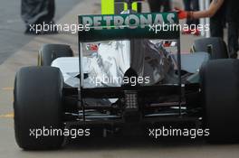 04.03.2012, Barcelona, Spain,  Michael Schumacher (GER), Mercedes GP rear wing - Formula 1 Testing, day 4 - Formula 1 World Championship