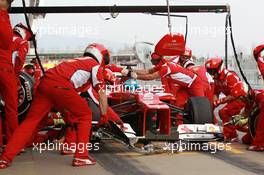 04.03.2012, Barcelona, Spain, Fernando Alonso (ESP), Scuderia Ferrari pit stop - Formula 1 Testing, day 4 - Formula 1 World Championship