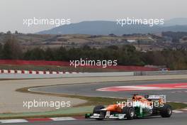 04.03.2012, Barcelona, Spain, Nico Hulkenberg (GER), Sahara Force India Formula One Team   - Formula 1 Testing, day 4 - Formula 1 World Championship