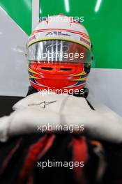 The helmet of Paul di Resta (GBR) Sahara Force India F1. 31.08.2012. Formula 1 World Championship, Rd 12, Belgian Grand Prix, Spa Francorchamps, Belgium, Practice Day