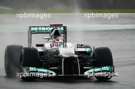 Michael Schumacher (GER) Mercedes AMG F1 W03. 31.08.2012. Formula 1 World Championship, Rd 12, Belgian Grand Prix, Spa Francorchamps, Belgium, Practice Day