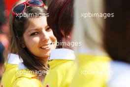 Grid girl 02.09.2012. Formula 1 World Championship, Rd 12, Belgian Grand Prix, Spa Francorchamps, Belgium, Race Day