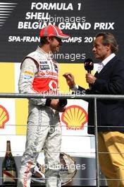 Jenson Button (GBR), McLaren Mercedes and Jacky Ickx (BEL) 02.09.2012. Formula 1 World Championship, Rd 12, Belgian Grand Prix, Spa Francorchamps, Belgium, Race Day