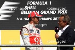 Jenson Button (GBR), McLaren Mercedes and Jacky Ickx (BEL) 02.09.2012. Formula 1 World Championship, Rd 12, Belgian Grand Prix, Spa Francorchamps, Belgium, Race Day