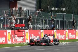 Jenson Button (GBR), McLaren Mercedes  02.09.2012. Formula 1 World Championship, Rd 12, Belgian Grand Prix, Spa Francorchamps, Belgium, Race Day