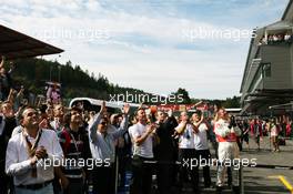 The podium. 02.09.2012. Formula 1 World Championship, Rd 12, Belgian Grand Prix, Spa Francorchamps, Belgium, Race Day