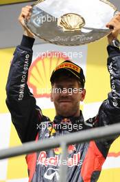 2nd place Sebastian Vettel (GER), Red Bull Racing  02.09.2012. Formula 1 World Championship, Rd 12, Belgian Grand Prix, Spa Francorchamps, Belgium, Race Day