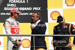 Jenson Button (GBR), McLaren Mercedes and Jacky Ickx (BEL) 02.09.2012. Formula 1 World Championship, Rd 12, Belgian Grand Prix, Spa Francorchamps, Belgium, Race Day