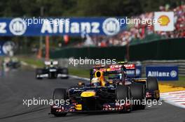 Sebastian Vettel (GER) Red Bull Racing RB8. 02.09.2012. Formula 1 World Championship, Rd 12, Belgian Grand Prix, Spa Francorchamps, Belgium, Race Day