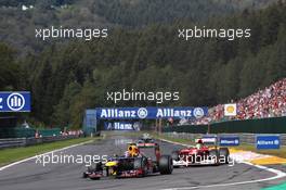 Mark Webber (AUS) Red Bull Racing RB8. 02.09.2012. Formula 1 World Championship, Rd 12, Belgian Grand Prix, Spa Francorchamps, Belgium, Race Day