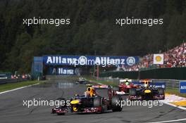 Mark Webber (AUS) Red Bull Racing RB8. 02.09.2012. Formula 1 World Championship, Rd 12, Belgian Grand Prix, Spa Francorchamps, Belgium, Race Day