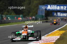 Nico Hulkenberg (GER) Sahara Force India F1 VJM05. 02.09.2012. Formula 1 World Championship, Rd 12, Belgian Grand Prix, Spa Francorchamps, Belgium, Race Day