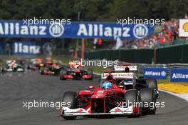 Fernando Alonso (ESP) Ferrari F2012. 02.09.2012. Formula 1 World Championship, Rd 12, Belgian Grand Prix, Spa Francorchamps, Belgium, Race Day
