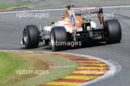 Nico Hulkenberg (GER) Sahara Force India F1 VJM05. 02.09.2012. Formula 1 World Championship, Rd 12, Belgian Grand Prix, Spa Francorchamps, Belgium, Race Day