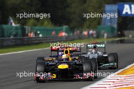 Sebastian Vettel (GER) Red Bull Racing RB8. 02.09.2012. Formula 1 World Championship, Rd 12, Belgian Grand Prix, Spa Francorchamps, Belgium, Race Day