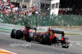 Timo Glock (GER), Marussia F1 Team and Charles Pic (FRA), Marussia F1 Team  02.09.2012. Formula 1 World Championship, Rd 12, Belgian Grand Prix, Spa Francorchamps, Belgium, Race Day