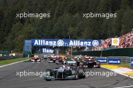 Michael Schumacher (GER) Mercedes AMG F1 W03. 02.09.2012. Formula 1 World Championship, Rd 12, Belgian Grand Prix, Spa Francorchamps, Belgium, Race Day