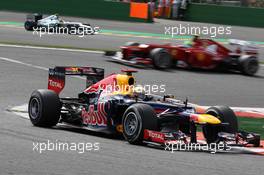 Sebastian Vettel (GER), Red Bull Racing  02.09.2012. Formula 1 World Championship, Rd 12, Belgian Grand Prix, Spa Francorchamps, Belgium, Race Day