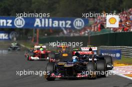 Jean-Eric Vergne (FRA) Scuderia Toro Rosso STR7. 02.09.2012. Formula 1 World Championship, Rd 12, Belgian Grand Prix, Spa Francorchamps, Belgium, Race Day