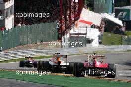 Paul di Resta (GBR), Sahara Force India Formula One Team and Felipe Massa (BRA), Scuderia Ferrari  02.09.2012. Formula 1 World Championship, Rd 12, Belgian Grand Prix, Spa Francorchamps, Belgium, Race Day