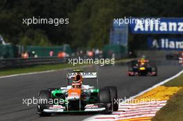 Nico Hulkenberg (GER) Sahara Force India F1 VJM05. 02.09.2012. Formula 1 World Championship, Rd 12, Belgian Grand Prix, Spa Francorchamps, Belgium, Race Day