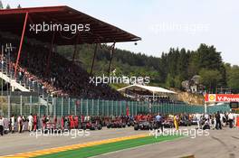 The grid  02.09.2012. Formula 1 World Championship, Rd 12, Belgian Grand Prix, Spa Francorchamps, Belgium, Race Day