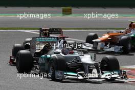 Michael Schumacher (GER), Mercedes AMG Petronas  02.09.2012. Formula 1 World Championship, Rd 12, Belgian Grand Prix, Spa Francorchamps, Belgium, Race Day