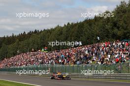 Sebastian Vettel (GER) Red Bull Racing RB8. 01.09.2012. Formula 1 World Championship, Rd 12, Belgian Grand Prix, Spa Francorchamps, Belgium, Qualifying Day