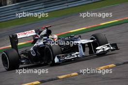 Pastor Maldonado (VEN) Williams FW34 runs wide. 01.09.2012. Formula 1 World Championship, Rd 12, Belgian Grand Prix, Spa Francorchamps, Belgium, Qualifying Day
