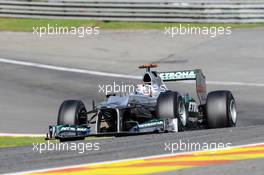 Michael Schumacher (GER) Mercedes AMG F1 W03. 01.09.2012. Formula 1 World Championship, Rd 12, Belgian Grand Prix, Spa Francorchamps, Belgium, Qualifying Day