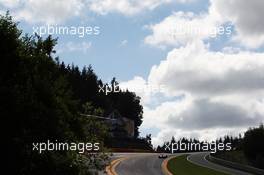 A car climbs Eau Rouge. 01.09.2012. Formula 1 World Championship, Rd 12, Belgian Grand Prix, Spa Francorchamps, Belgium, Qualifying Day
