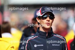 Bruno Senna (BRA) Williams on the drivers parade. 02.09.2012. Formula 1 World Championship, Rd 12, Belgian Grand Prix, Spa Francorchamps, Belgium, Race Day