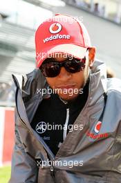 Lewis Hamilton (GBR) McLaren on the drivers parade. 02.09.2012. Formula 1 World Championship, Rd 12, Belgian Grand Prix, Spa Francorchamps, Belgium, Race Day