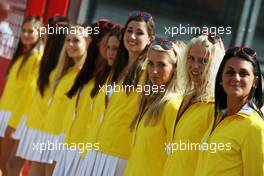 Grid girls on the drivers parade. 02.09.2012. Formula 1 World Championship, Rd 12, Belgian Grand Prix, Spa Francorchamps, Belgium, Race Day