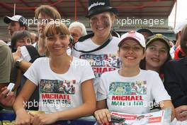Fans of Michael Schumacher (GER), Mercedes GP  30.08.2012. Formula 1 World Championship, Rd 12, Belgian Grand Prix, Spa Francorchamps, Belgium, Preparation Day
