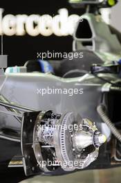 Mercedes AMG F1 W03 brake. 30.08.2012. Formula 1 World Championship, Rd 12, Belgian Grand Prix, Spa Francorchamps, Belgium, Preparation Day